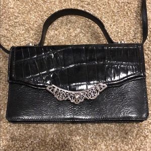 Black, leather satchel.